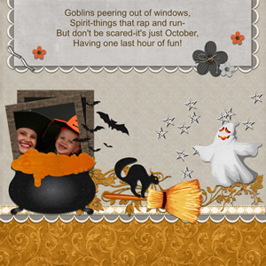 horrific Halloween scrapbook template