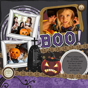 horrific Halloween scrapbook design