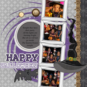 happy Halloween scrapbook template