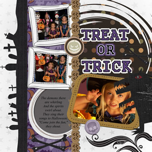 happy Halloween scrapbook design