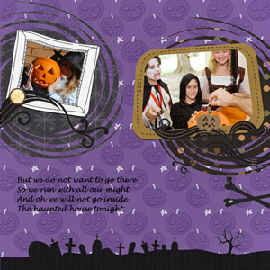 scrapbook template for Halloween