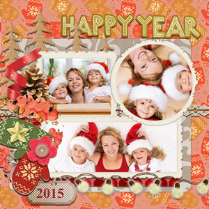 New Year scrapbook album