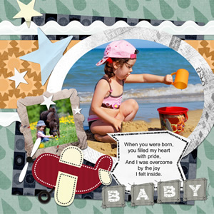 gorgeous kids scrapbook template