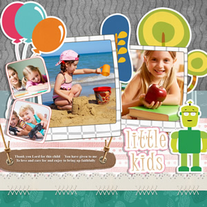 kids scrapbook album