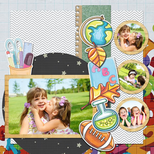 back to school scrapbook template