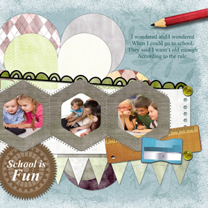 scrapbook design for back to school