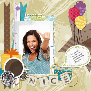 scrapbook template for nice job