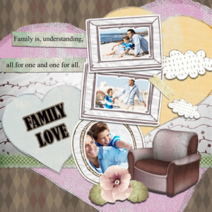 scrapbook design for family event