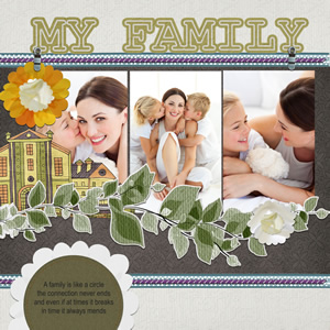 
scrapbook album for family event