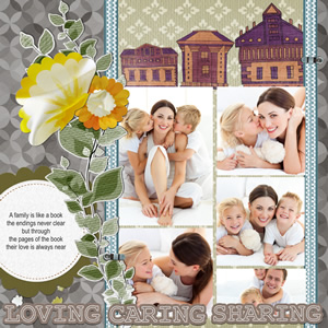 digital scrapbook album for family event