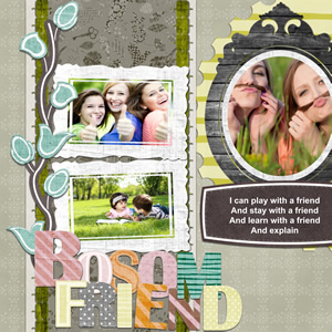 scrapbook page design for family event