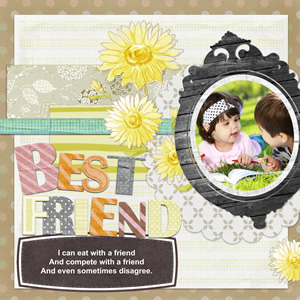 scrapbook page idea for family event