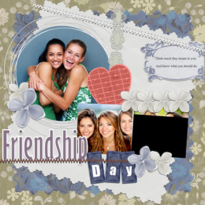 scrapbook page design for friendship