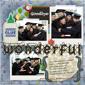 wonderful scrapbook design for graduation