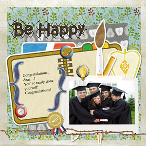 scrapbook page idea for graduation