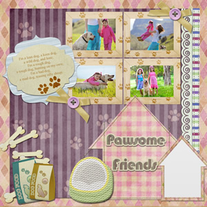 scrapbook template for lovely pet