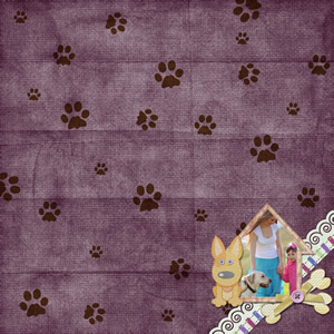 purple scrapbook design for pet