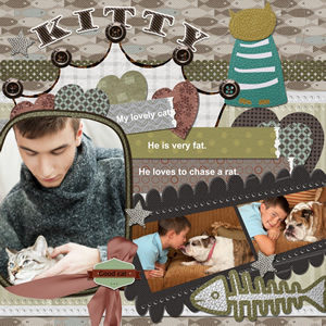 scrapbook template for cat