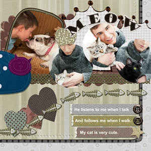 scrapbook page idea for cat