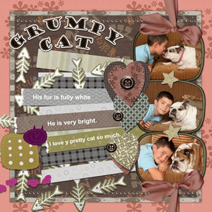 scrapbook template for preety pet
