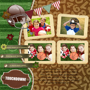 scrapbook template for sport