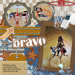 scrapbook album for sport activities