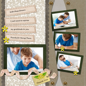 scrapbook template for thank you events