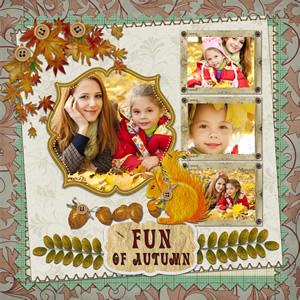 autumn scrapbook template