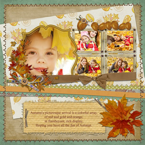 fall scrapbook template