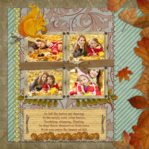 scrapbook template for autumn