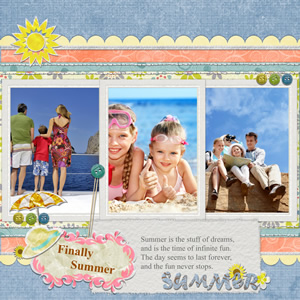 summer scrapbook template