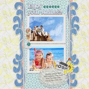 scrapbook template for summer