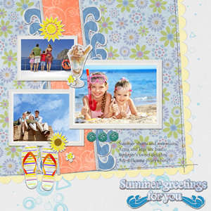 summer scrapbook design