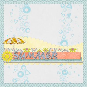 simple summer scrapbook design