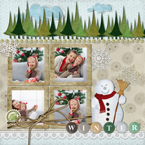 winter scrapbook template