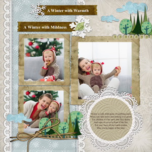 scrapbook template for winter