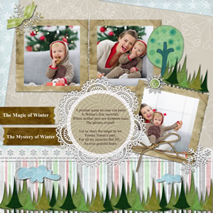 winter scrapbook design