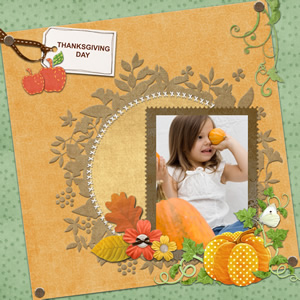 pretty Thanksgiving scrapbook sample