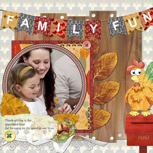 scrapbook sample for Thanksgiving