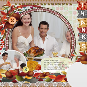 Thanksgiving scrapbook sample idea