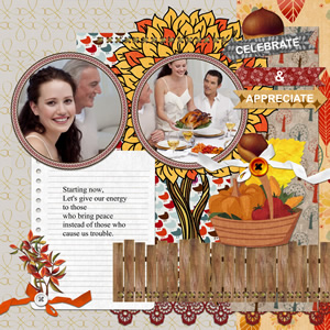 thanksgiving scrapbook design idea