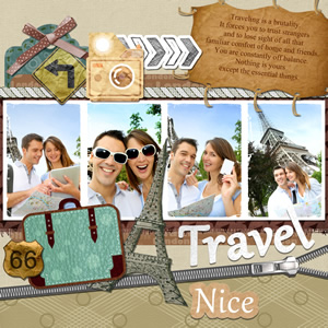 travel scrapbook design