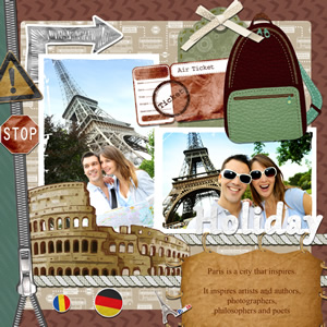 cool travel scrapbook design