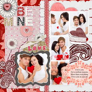 sweet Valentine scrapbook sample