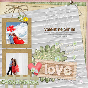 simple Valentine scrapbook sample