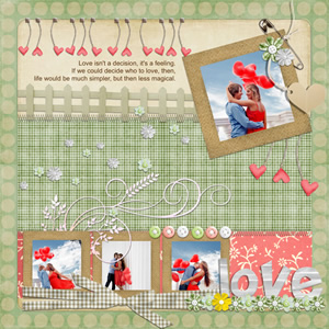 scrapbook sample for Valentine