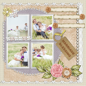 pretty wedding scrapbook sample