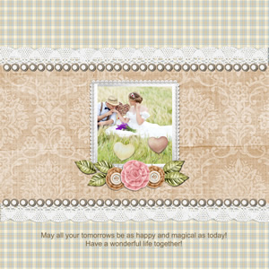 simple wedding scrapbook sample