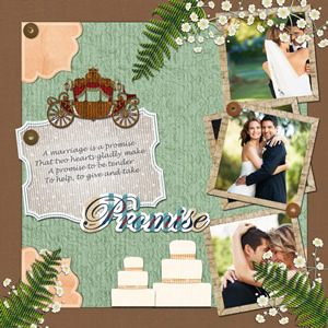 digital scrapbook sample for wedding