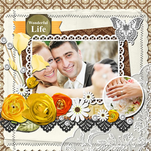 wedding scrapbook page idea